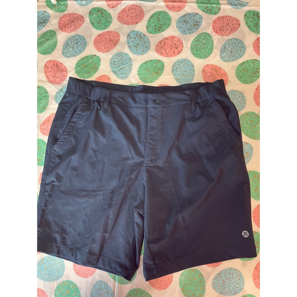 Mondetta Outdoor Project Mens 36 Blue Stretch Hiking Golf Shorts Recycled Blend